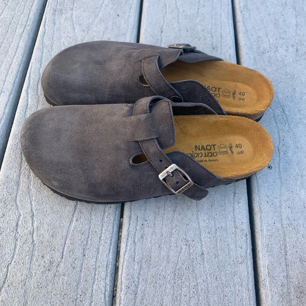 Naot Gray clogs with Ergonomic Design and Adjustable Strap